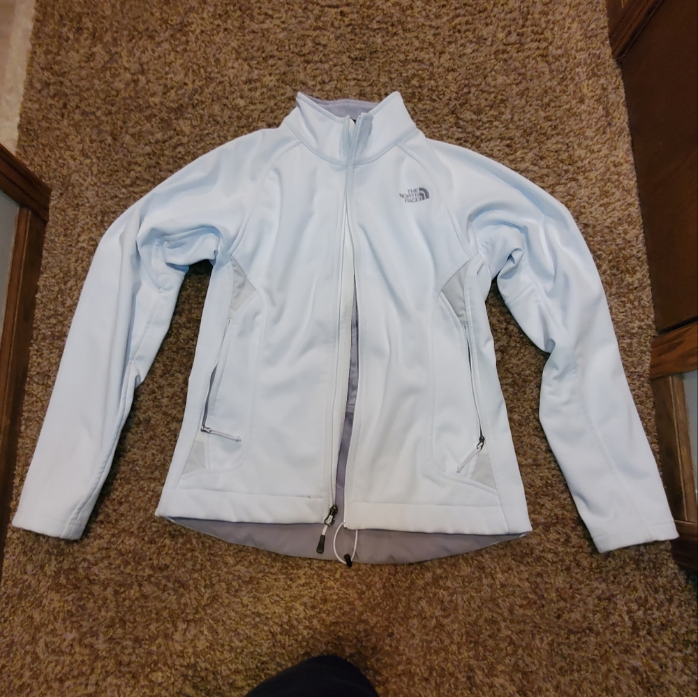 white North Face coat - size M